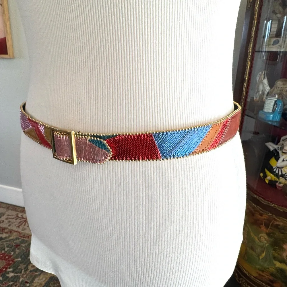 Colorful Patchwork Retro Belt